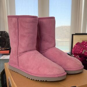 Pink Suede Women's Boots 8